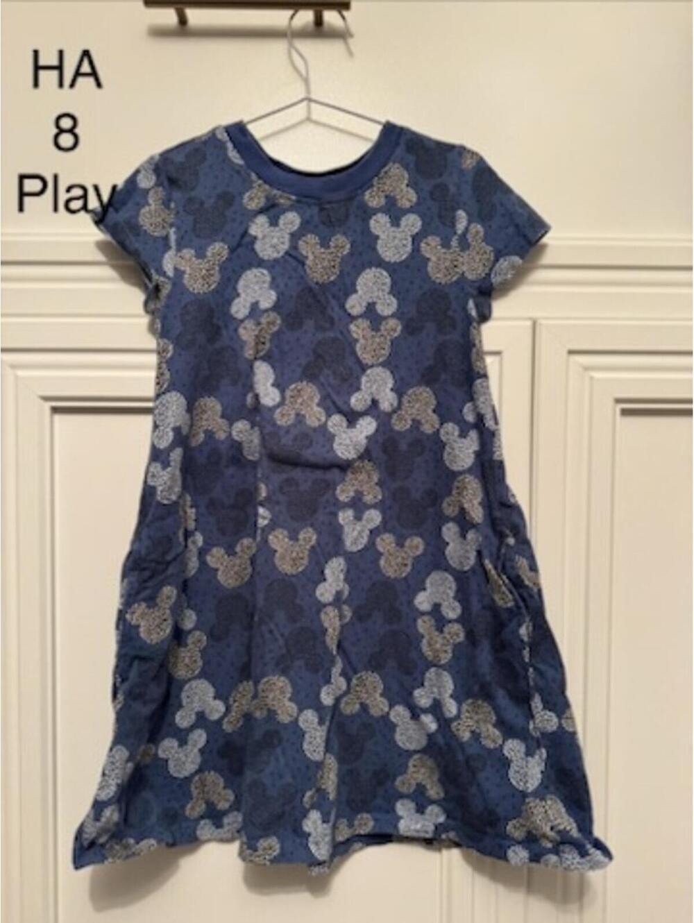 Hanna Andersson Mickey Navy Blue Play Dress, Size 8
